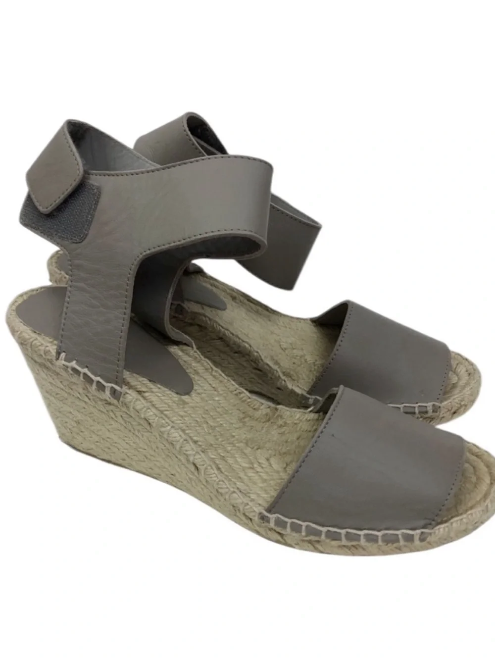 VINCE Sophie Leather Wedge Espadrille Sandals